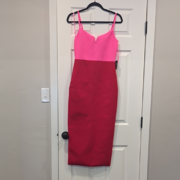 Express Dresses & Skirts - Elegant Pink and Red Women's Dress